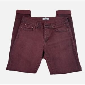 Principle Dreamer Burgundy Distressed Jeans
